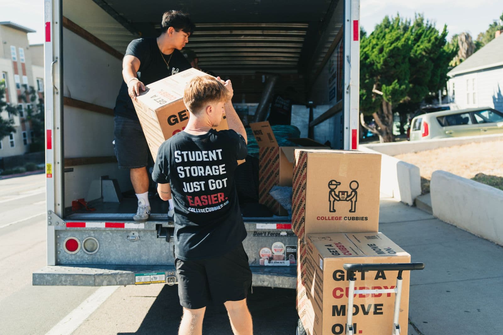 Movers loading the truck on pickup day