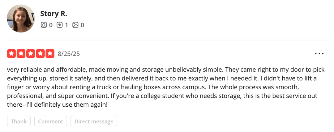 5-star Yelp review
